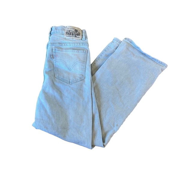 Girls Levi Strauss Silver Tab Baggy‎ Light Wash Denim Jeans SZ 12 Reg - Picture 7 of 8